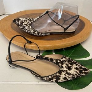 JCREW Collection Dyed Pony Hair Pointed Toe Flats